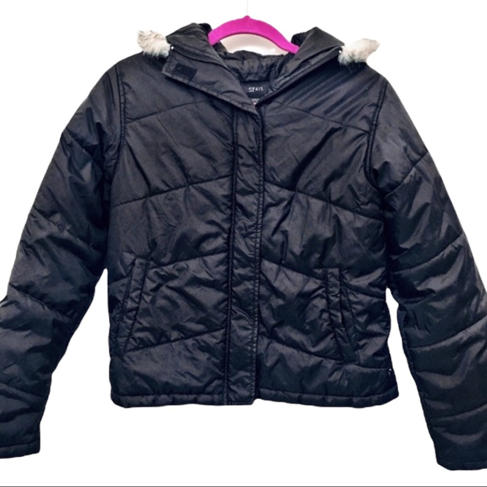 sf415 black puffer jacket